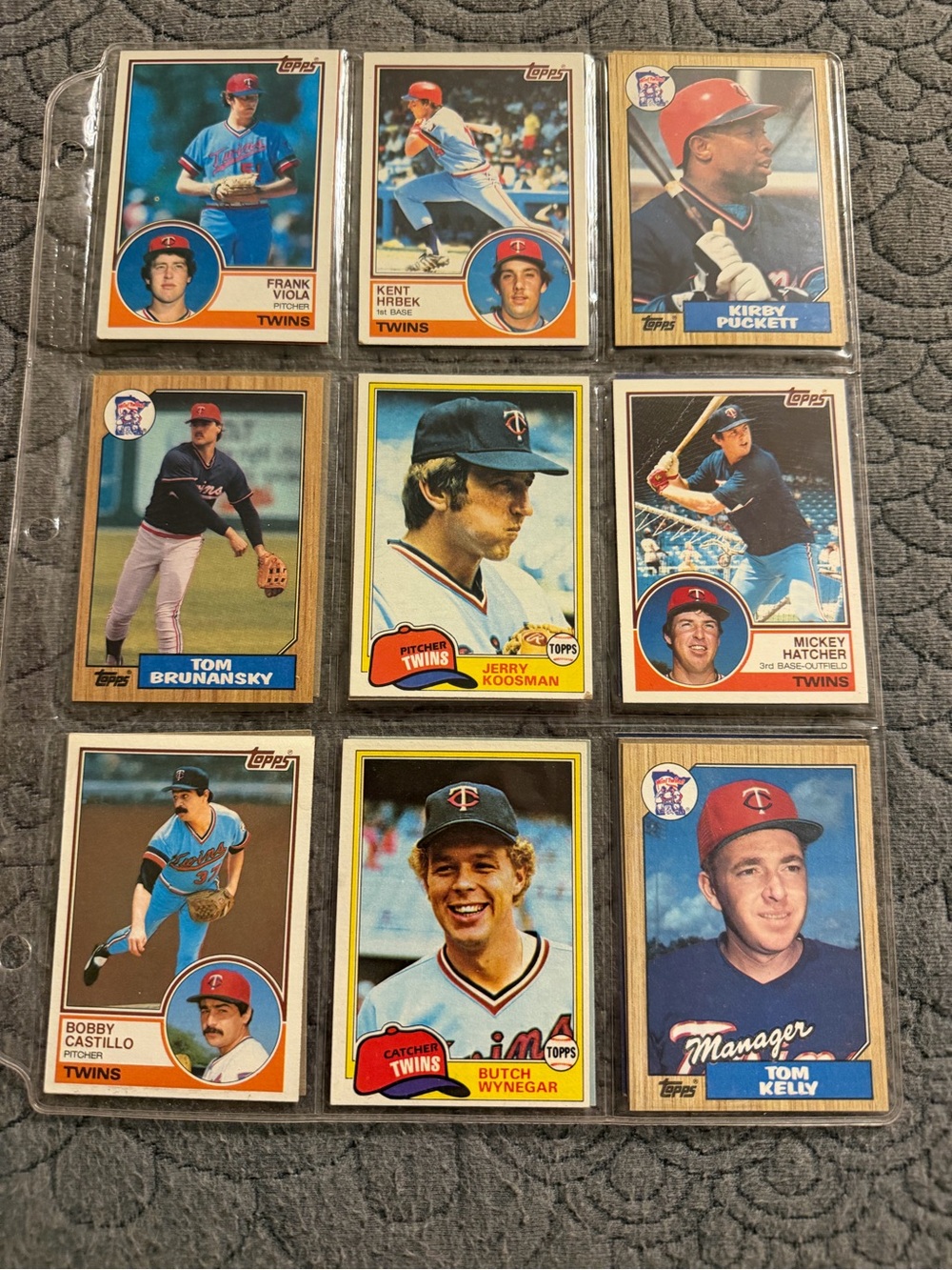 Topps Minnesota Twins Vintage Player Card Lot - Blue, Red, White, Cream
